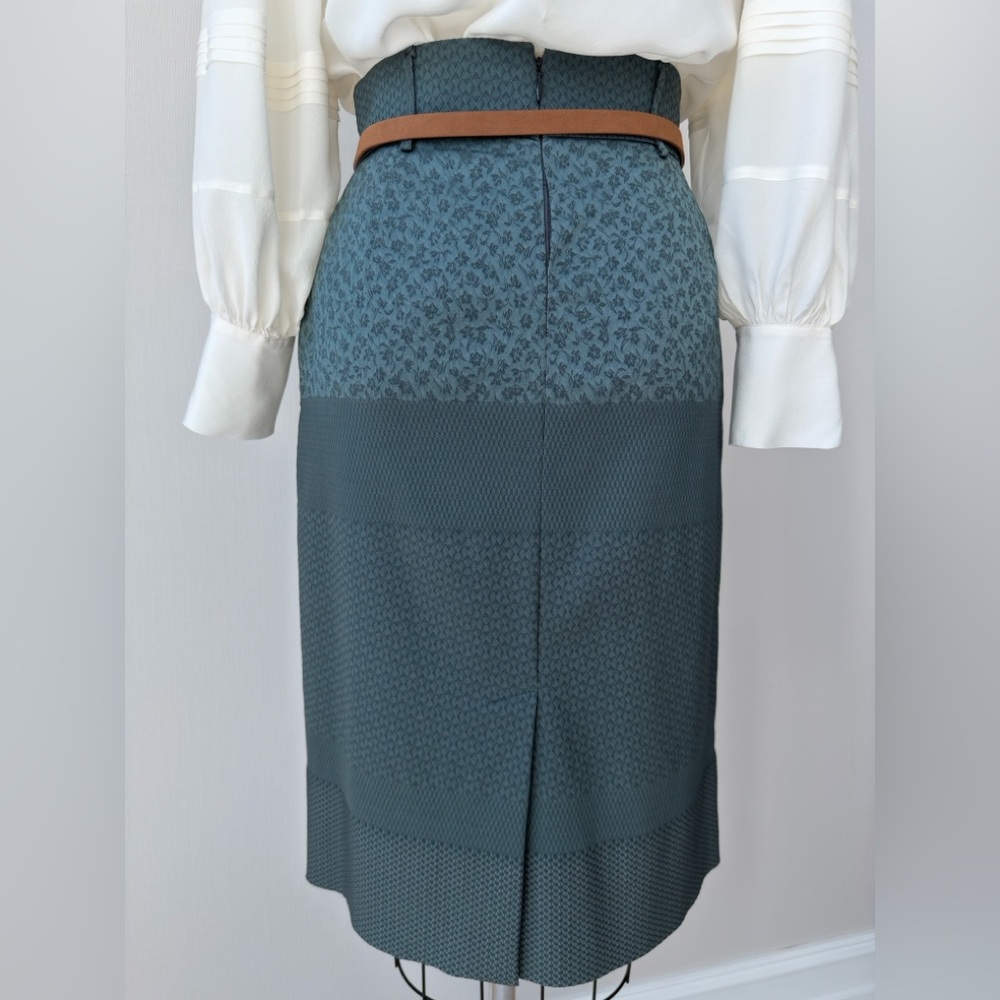 Piazza Sempione Elegant Gray/Green Skirt Made in Italy Size S. - Picture 4 of 17